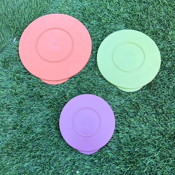 Tupperware Round Lids Set of 3 | 3092B-1, 3094B-2, 3096B-5 - Picture 1 of 8